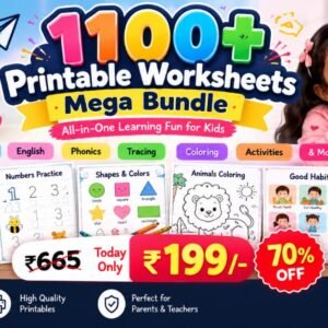 1100+ Kids Mega Bundle Printables